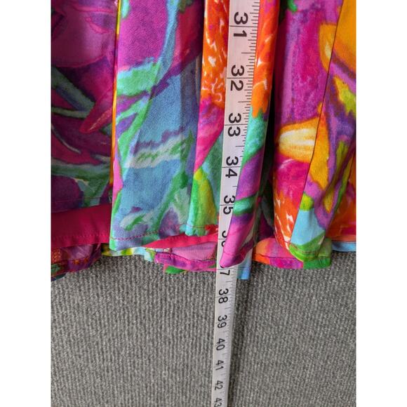 LRL Ralph Lauren Dress Womens 10 Colorful A Line Pockets Church Party Cruise - Picture 8 of 11